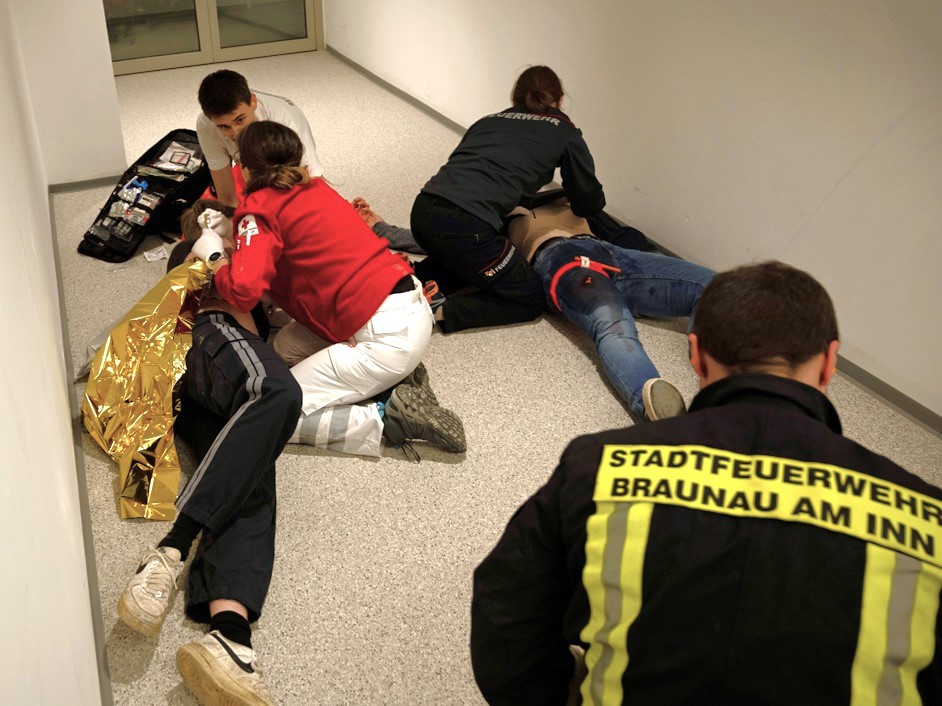 TECC-Notfallsübung im Krankenhaus Braunau / Krankenhaus Braunau TECC-Notfallsübung im Krankenhaus Braunau
